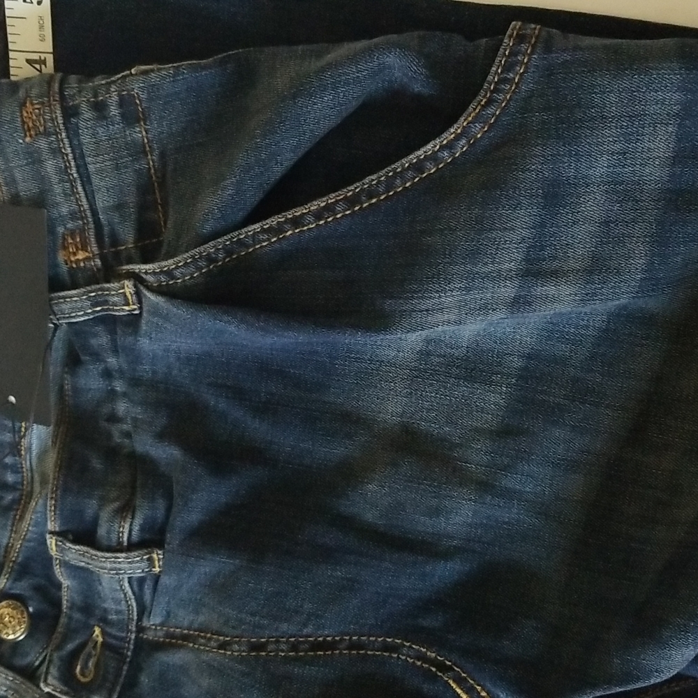 R13 Mid Rise Tapered Leg Jeans Size 28 Mid Wash Blue - Picture 11 of 13